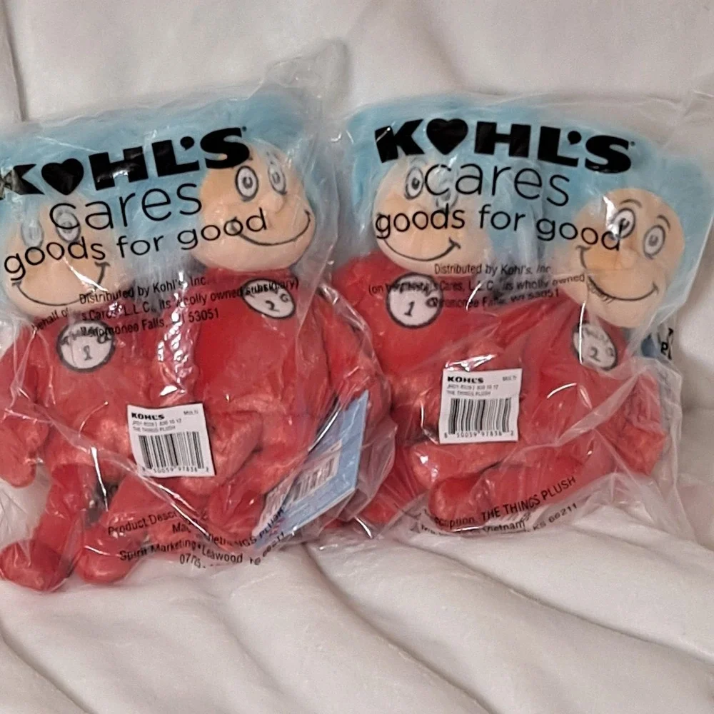 NWT! Dr. Suess Thing 1 & Thing 2 Dolls-Spring Things Book Characters